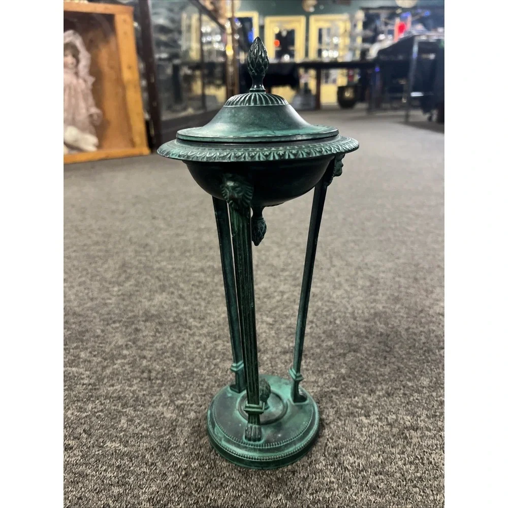 Oscar Bach Style Neoclassical Footed Bronze Censer